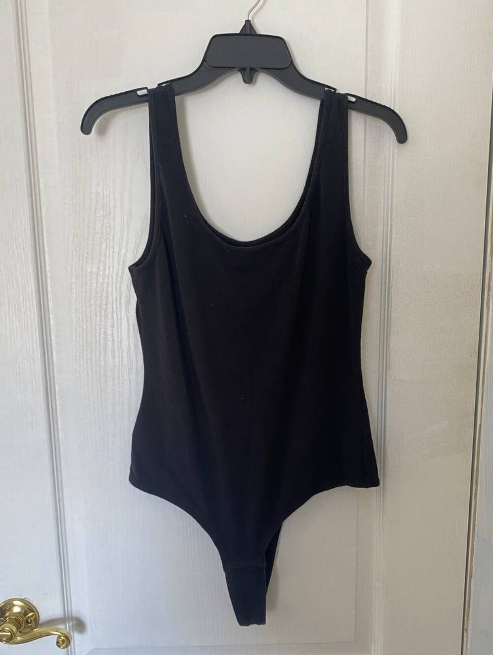 Madewell Size L Black Tank Top Body Suit Button Clasped Barely Worn